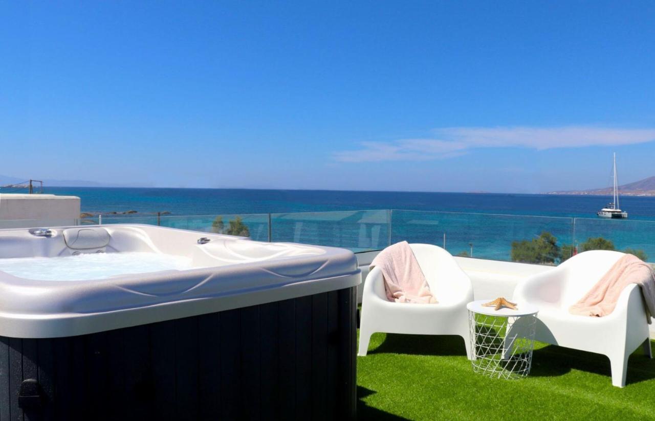 Beach Apartment Thalia With Hot Tub And Sea View Агиос Прокопиос Екстериор снимка